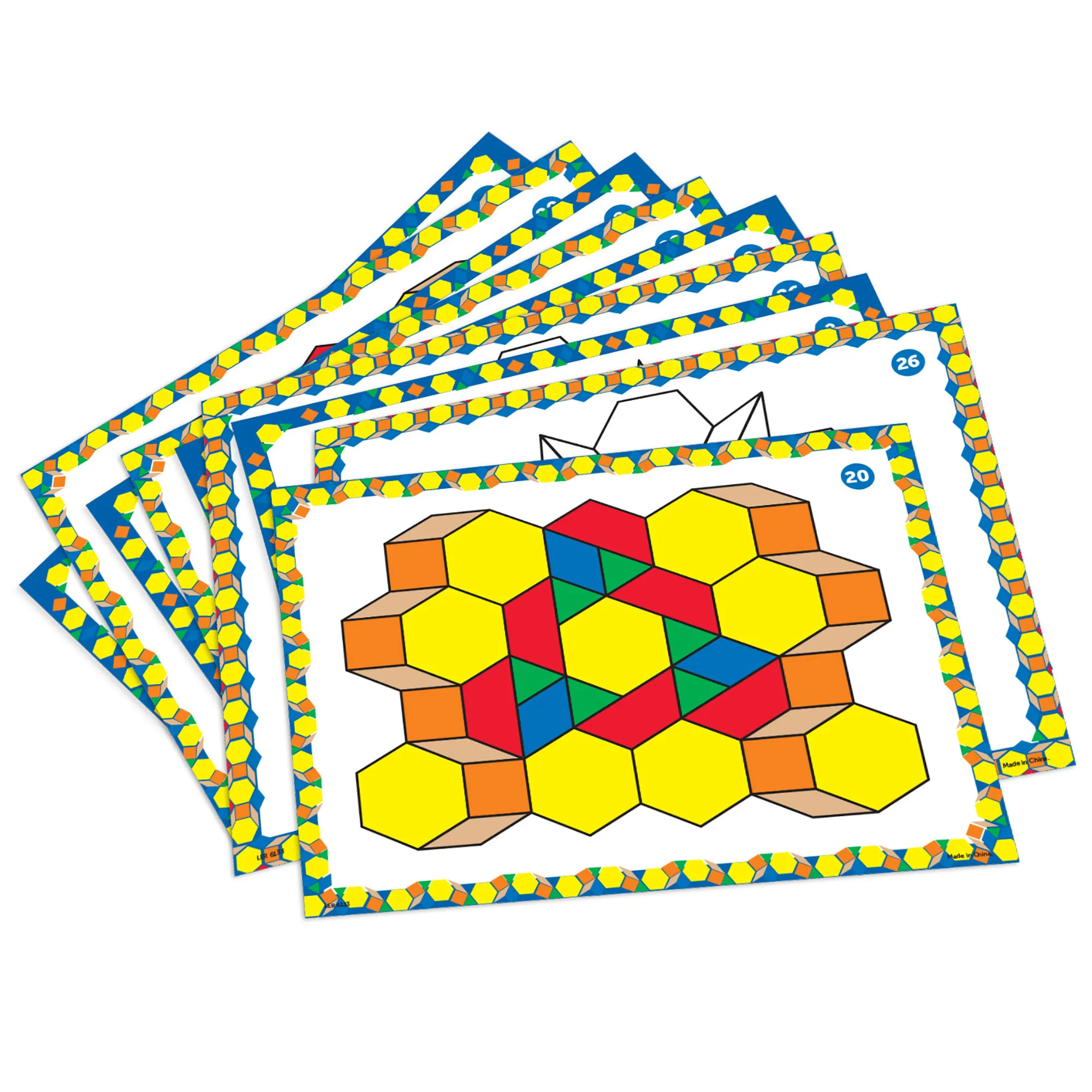 Learning Resources Puzzle Pattern Block Design Cards - Image 3