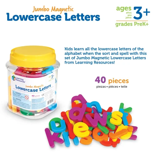 Alternative view of Learning Resources Puzzle Jumbo Lowercase Magnetic Letters