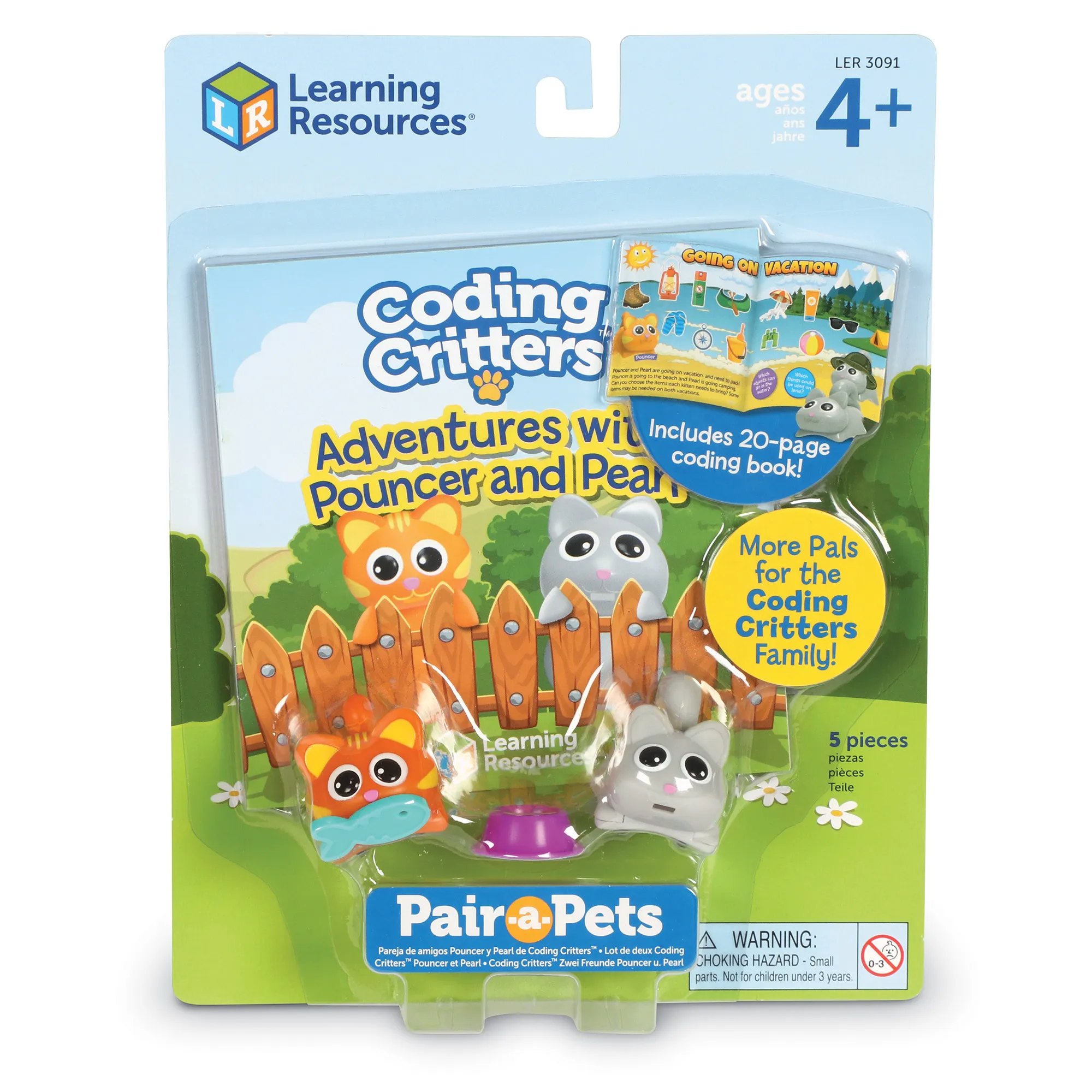 Learning Resources Puzzle Coding Critters® Pair-a-Pets: Adventures with Pouncer & Pearl - Image 2