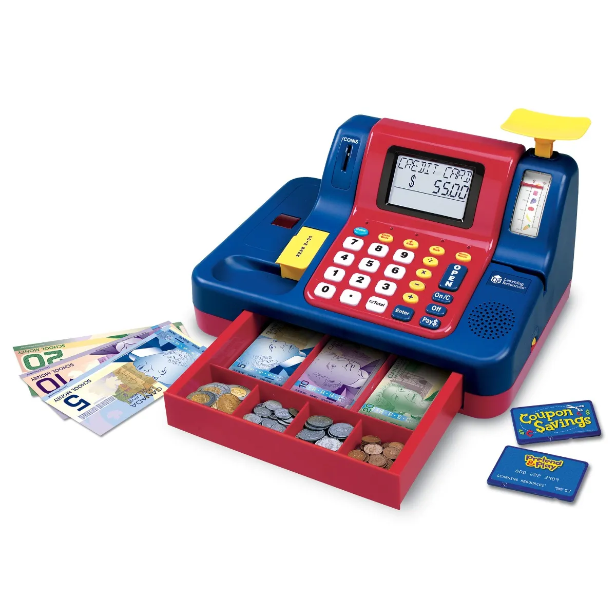 Learning Resources Puzzle Pretend & Play® Teaching Cash Register with Canadian Currency