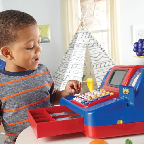 Alternative view of Learning Resources Puzzle Pretend & Play® Teaching Cash Register with Canadian Currency