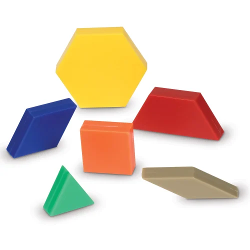 Alternative view of Learning Resources Puzzle Plastic Pattern Blocks - 1 cm, Set of 250