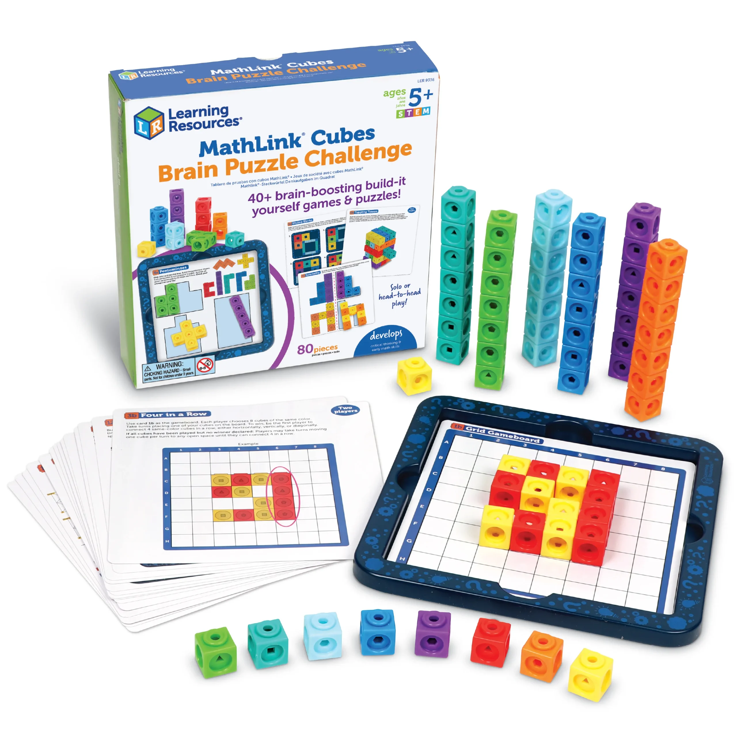 Learning Resources Puzzle MathLink® Cubes Brain Puzzle Challenge