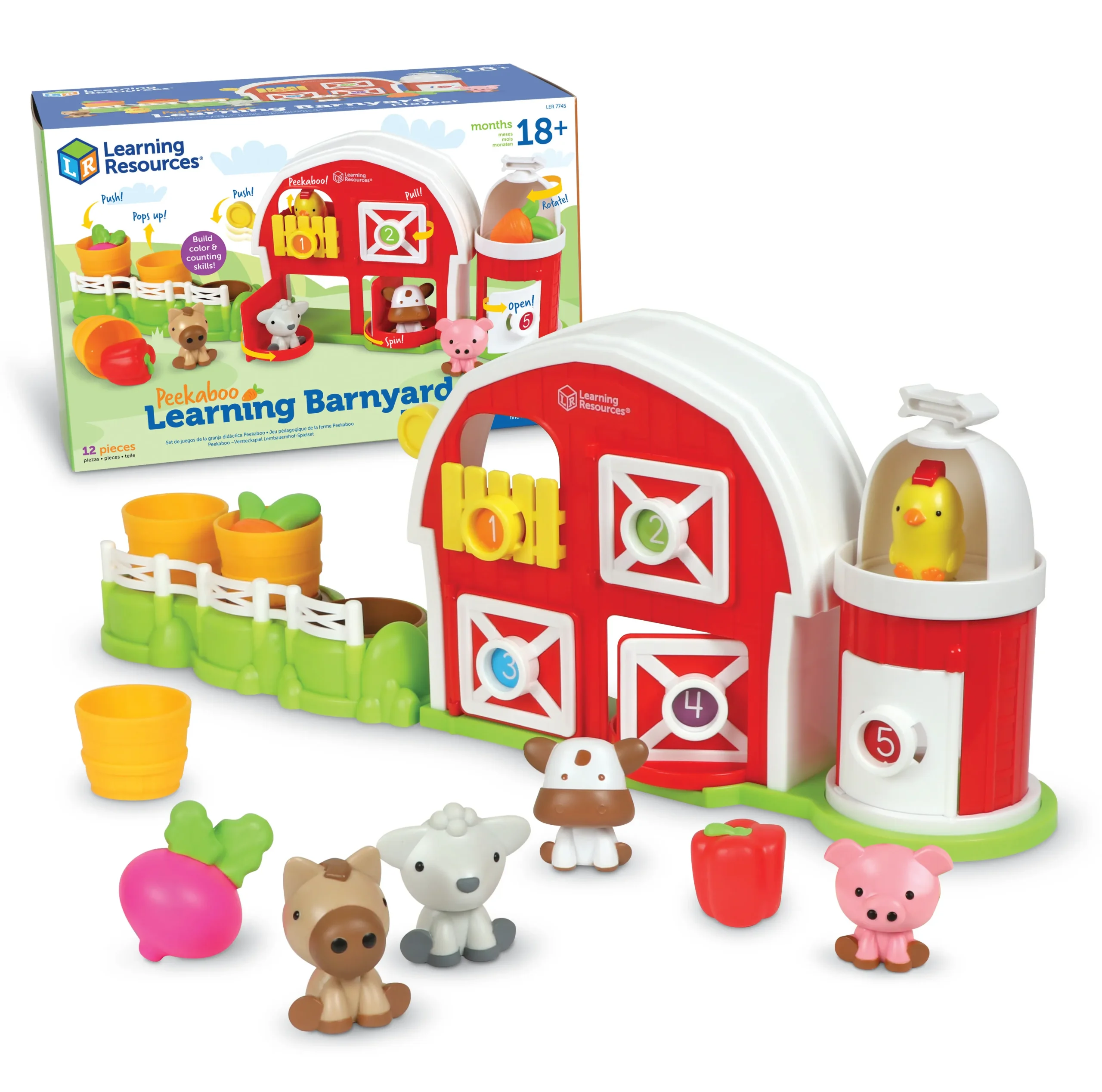 Learning Resources Puzzle Peeksville® Learning Barnyard Playset