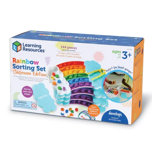Alternative view of Learning Resources Puzzle Rainbow Sorting Classroom Activity Set