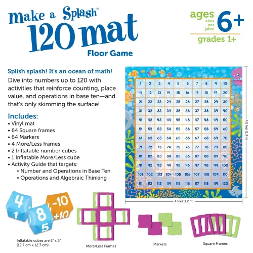Alternative view of Learning Resources Puzzle Make a Splash™ 120 Mat Floor Game