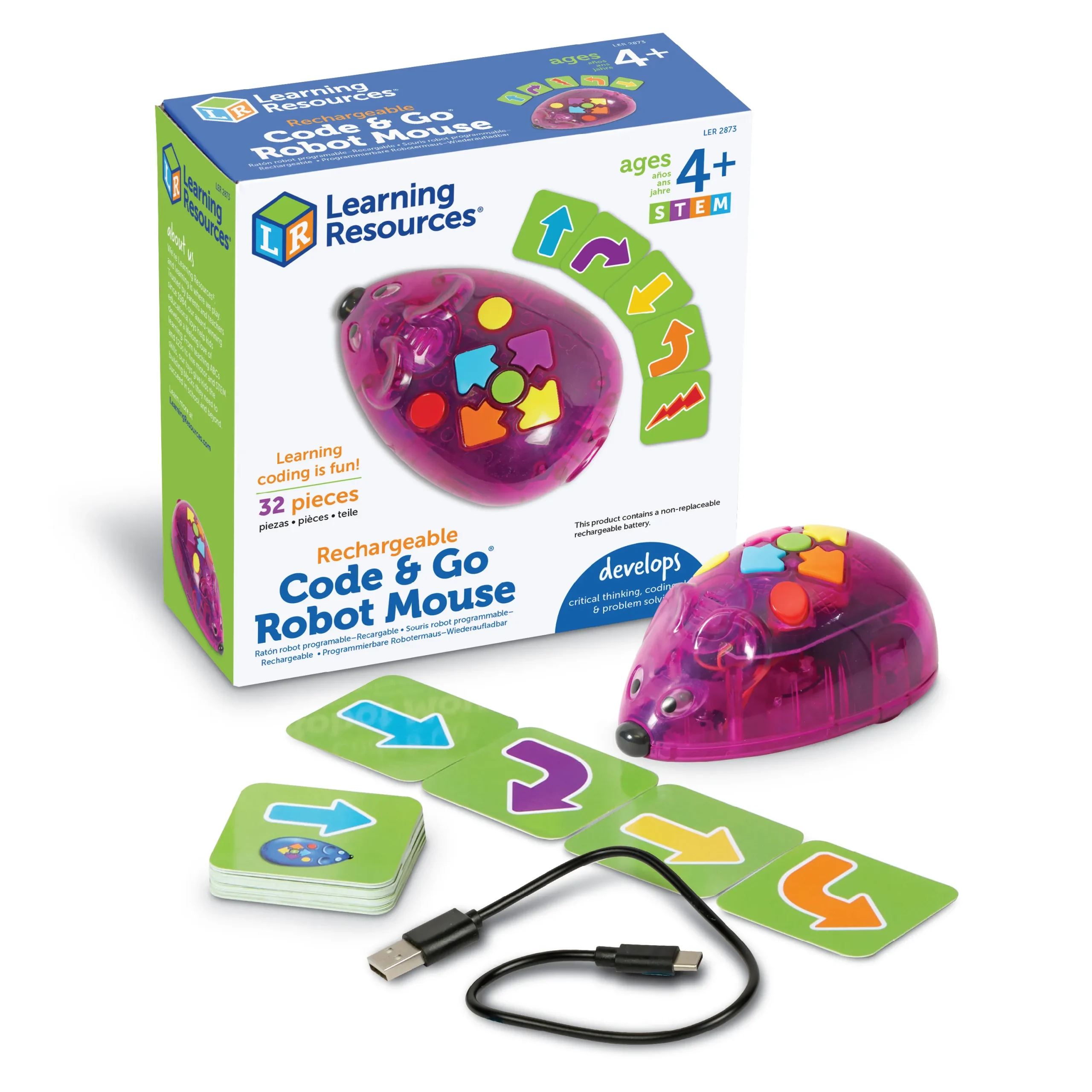 Learning Resources Puzzle Rechargeable Code & Go® Mouse