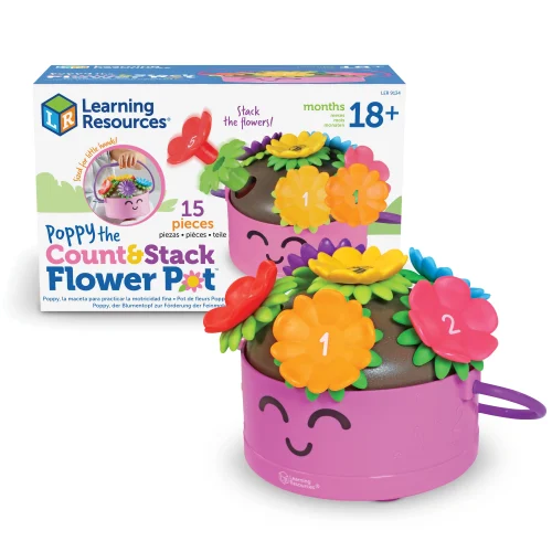 Learning Resources Puzzle Poppy the Count & Stack Flower Pot™