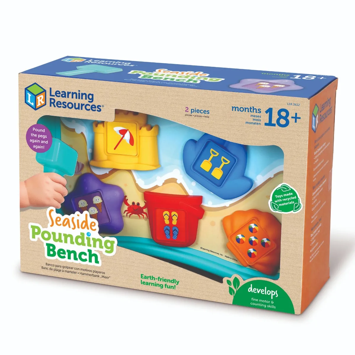 Learning Resources Puzzle Seaside Pounding Bench - Image 8