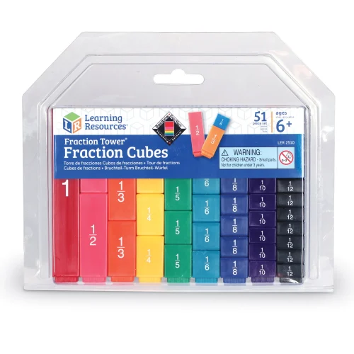 Learning Resources Puzzle Fraction Tower® Fraction Cubes