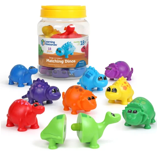 Learning Resources Puzzle Snap-n-Learn™ Matching Dinos