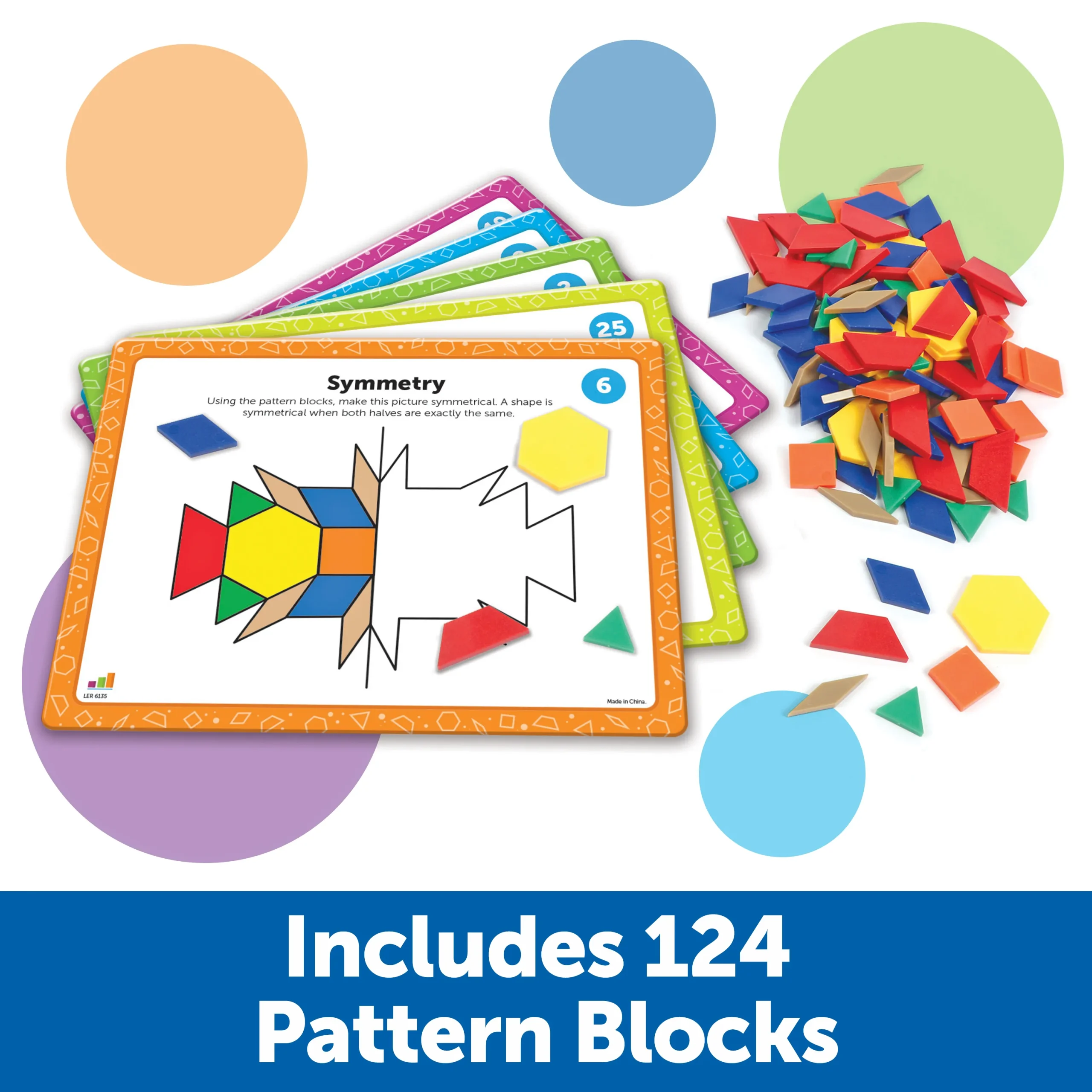 Learning Resources Puzzle Pattern Block Math Activity Set - Image 3