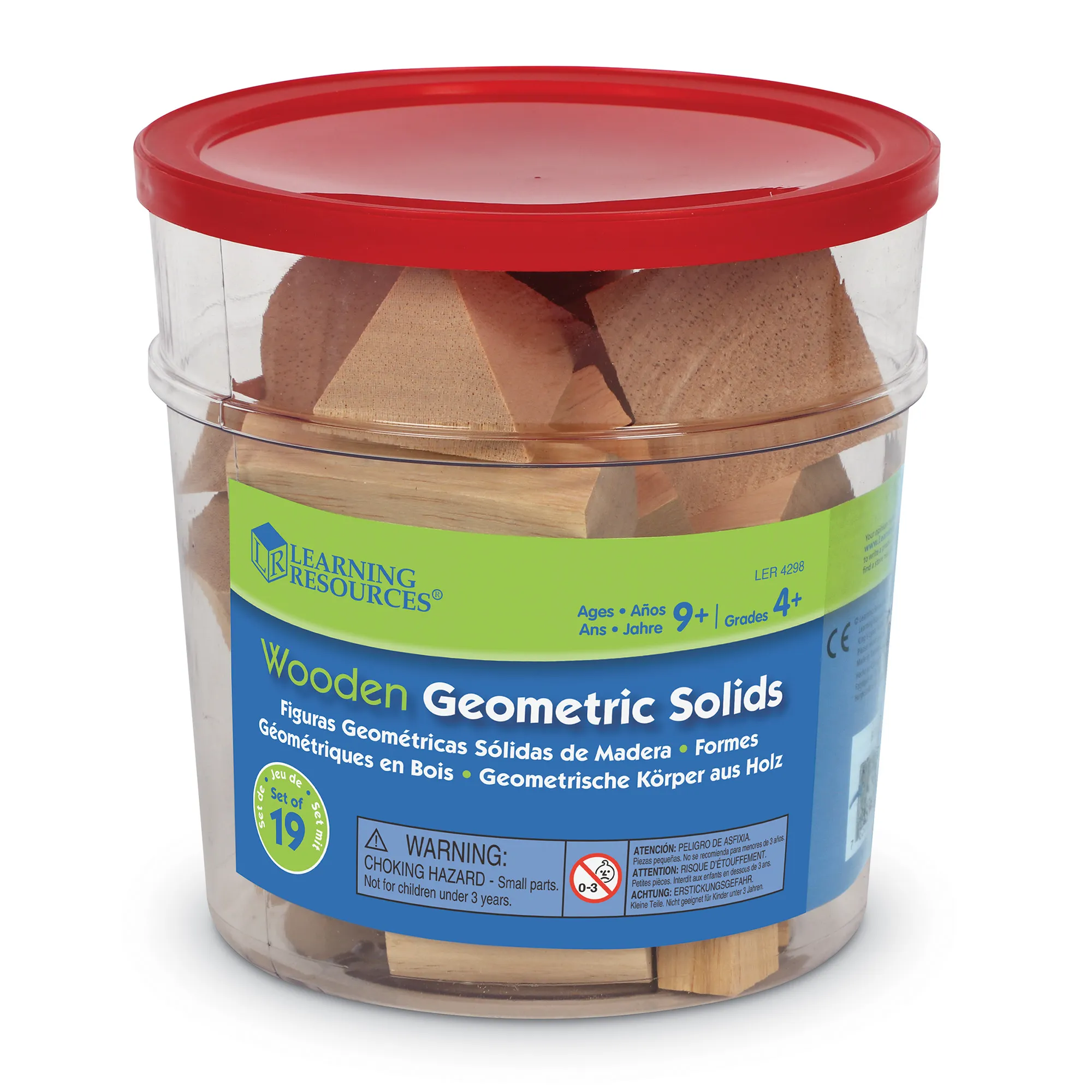 Learning Resources Puzzle Wooden Geometric Solids - Image 2