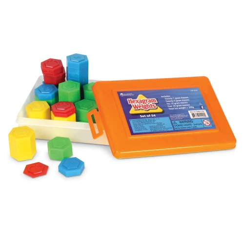 Alternative view of Learning Resources Puzzle Hexagram® Metric Weight Set