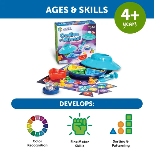 Alternative view of Learning Resources Puzzle Oodles of Aliens Sorting Saucer