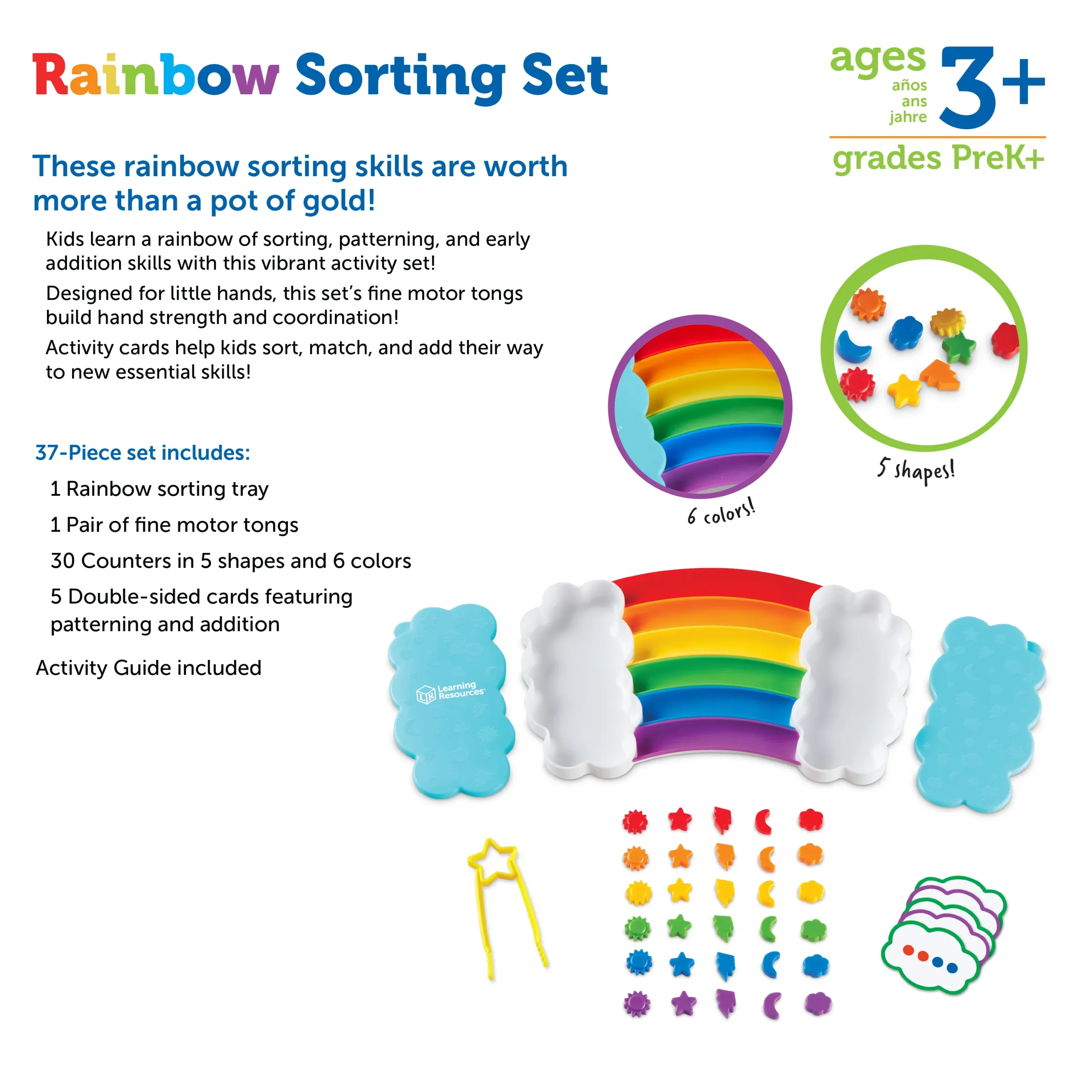 Learning Resources Puzzle Rainbow Sorting Activity Set - Image 2