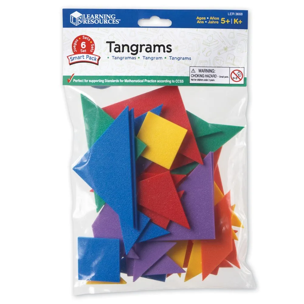 Learning Resources Puzzle Tangrams Smart Pack, Set of 6