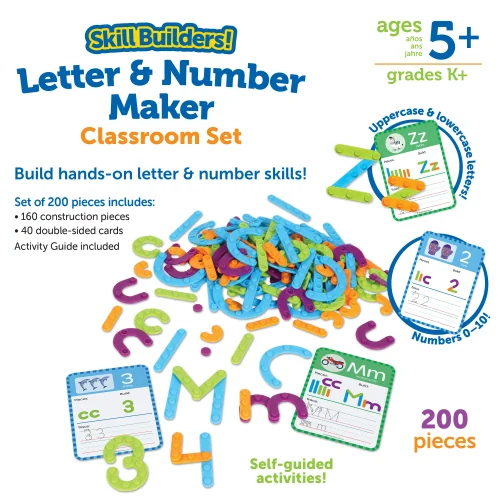 Alternative view of Learning Resources Puzzle Skill Builders! Letter and Number Maker Classroom Set