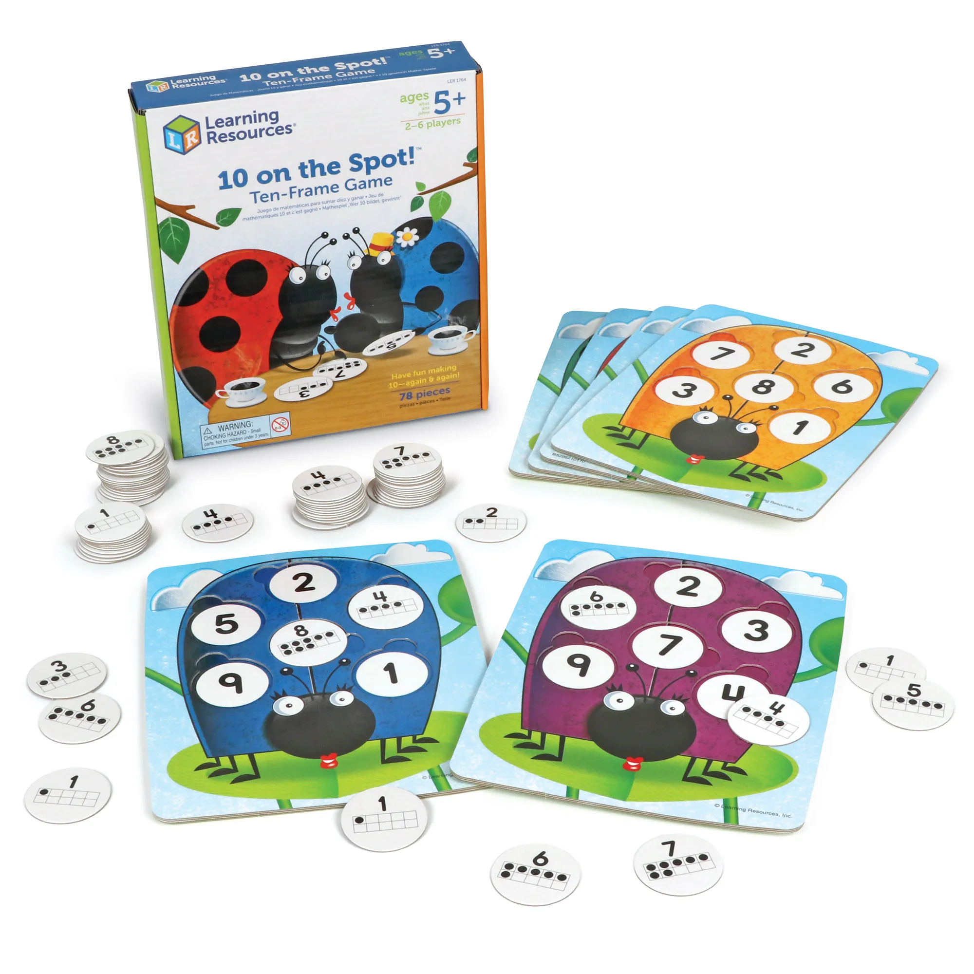 Learning Resources Puzzle 10 On the Spot! Ten-Frame Game