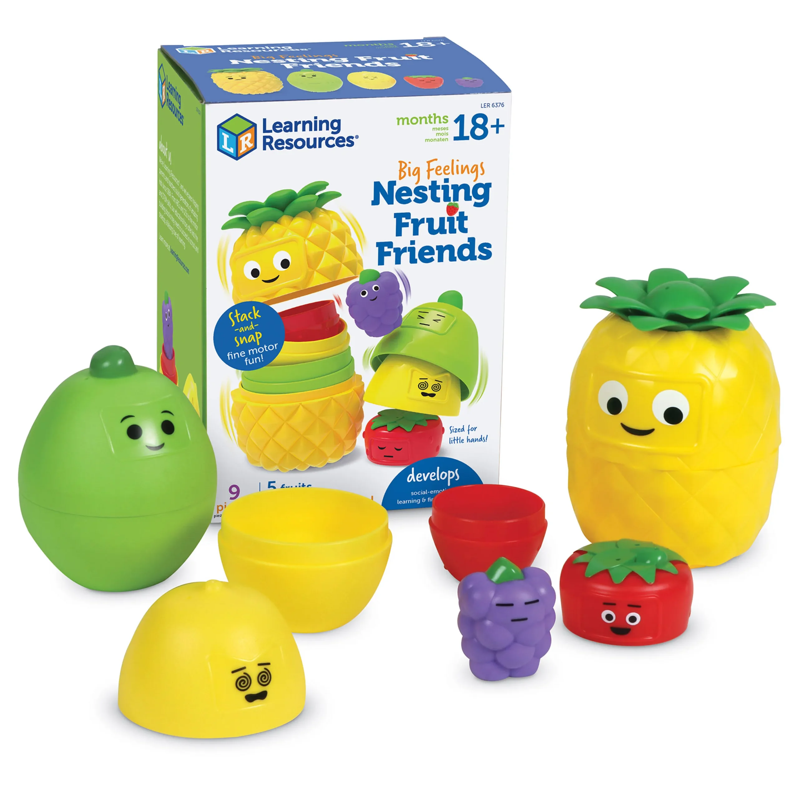Learning Resources Puzzle Big Feelings Nesting Fruit Friends