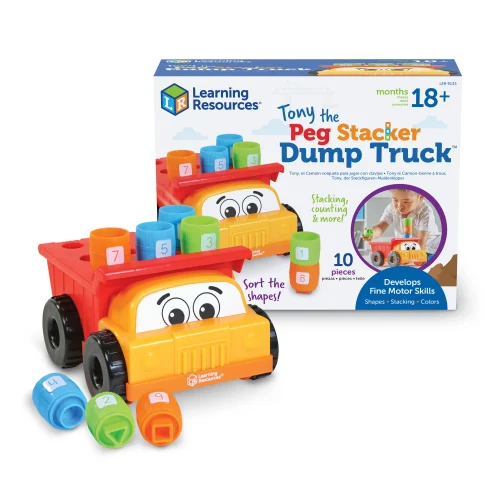 Learning Resources Puzzle Tony the Peg Stacker Dump Truck