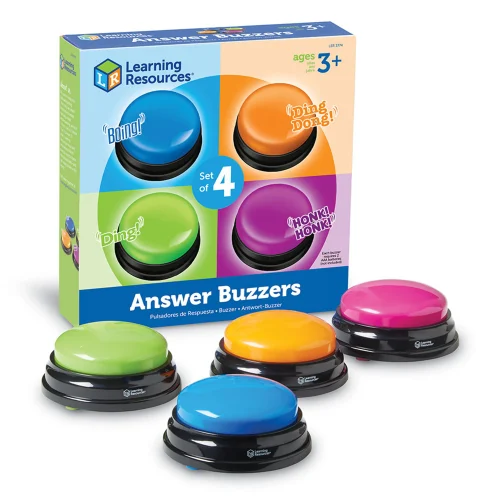 Learning Resources Puzzle Answer Buzzers, Set of 4