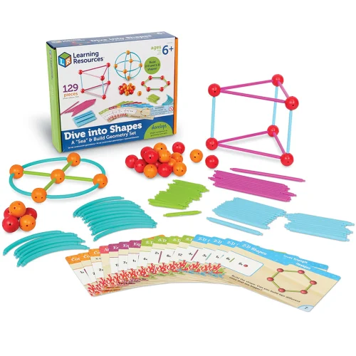 Learning Resources Puzzle Dive into Shapes!™ A "Sea" and Build Geometry Set