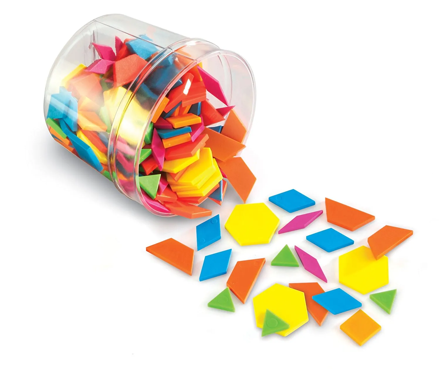 Learning Resources Puzzle Brights!® Pattern Blocks - Image 2