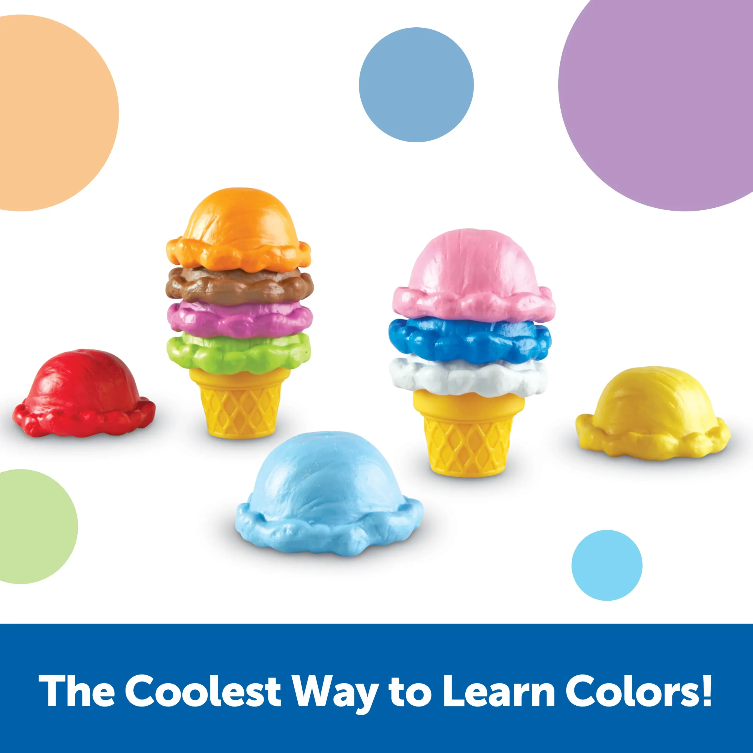 Learning Resources Puzzle Smart Snacks® Rainbow Color Cones - Image 3