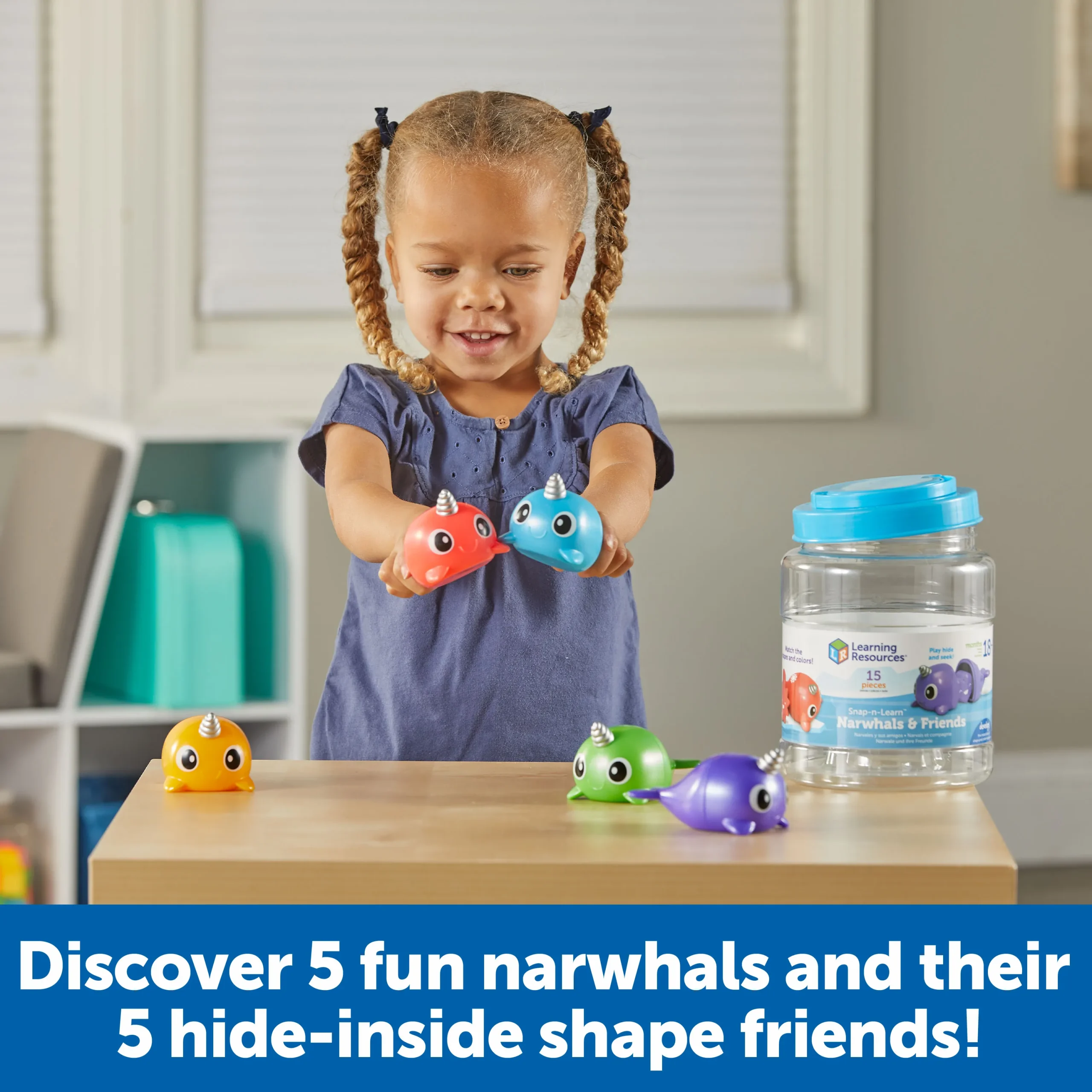 Learning Resources Puzzle Snap-n-Learn™ Narwhals and Friends - Image 3