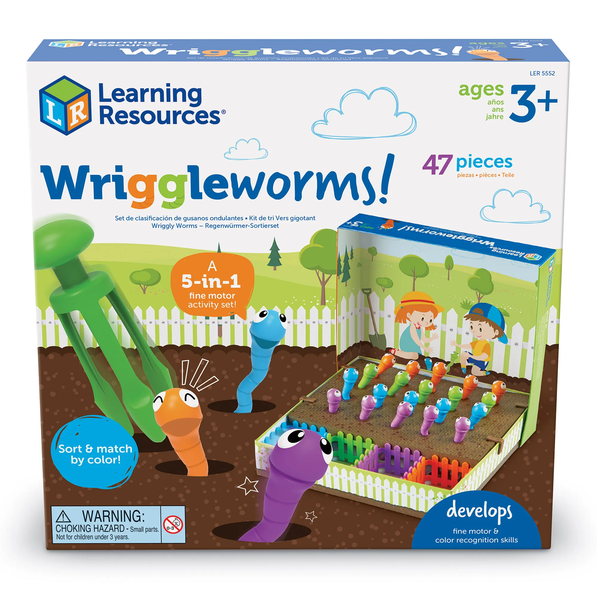 Learning Resources Puzzle Wriggleworms! Fine Motor Activity Set - Image 2