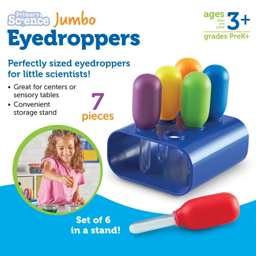 Alternative view of Primary Science® Jumbo Eyedroppers with Stand