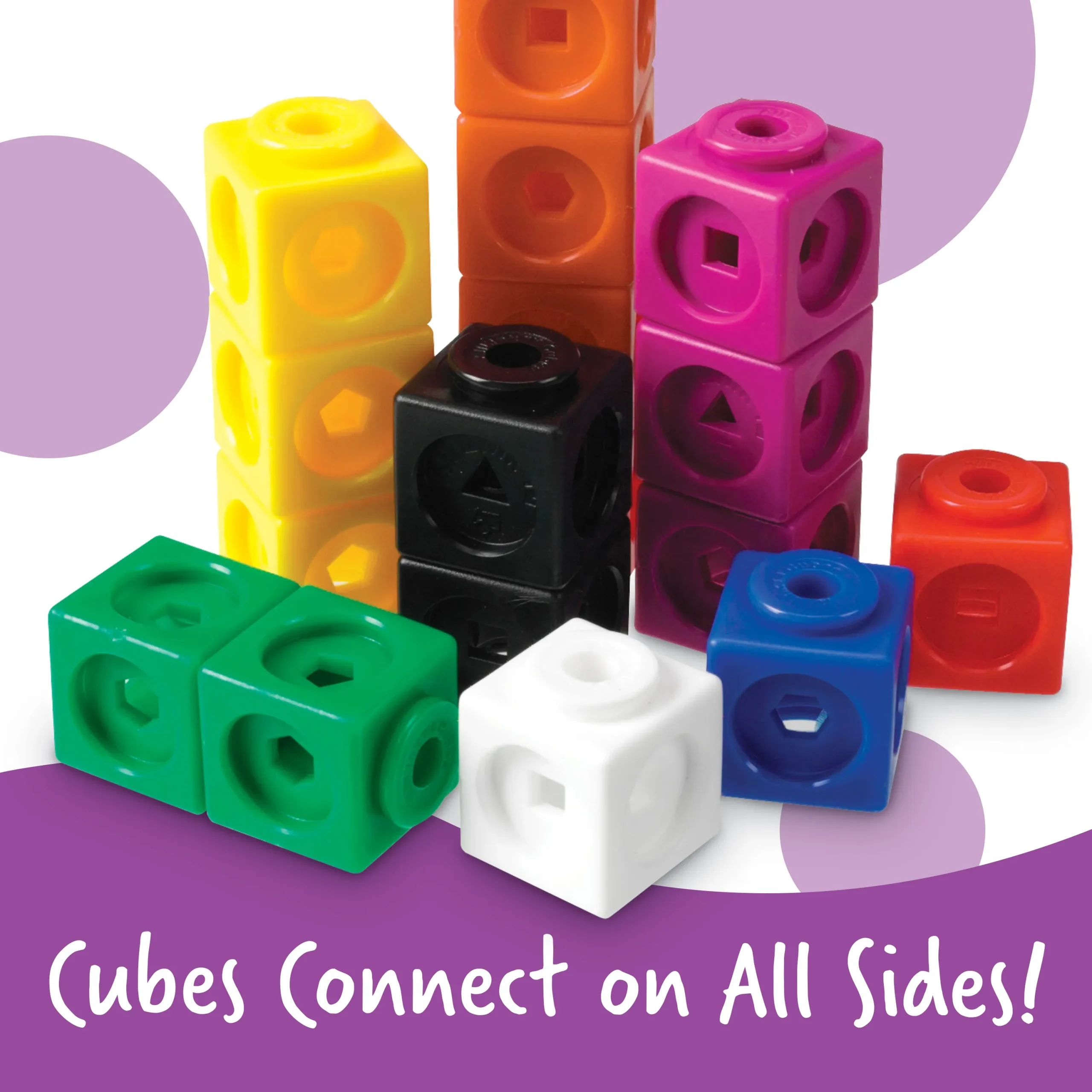 Learning Resources Puzzle MathLink® Cubes Elementary Math Activity Set - Image 5