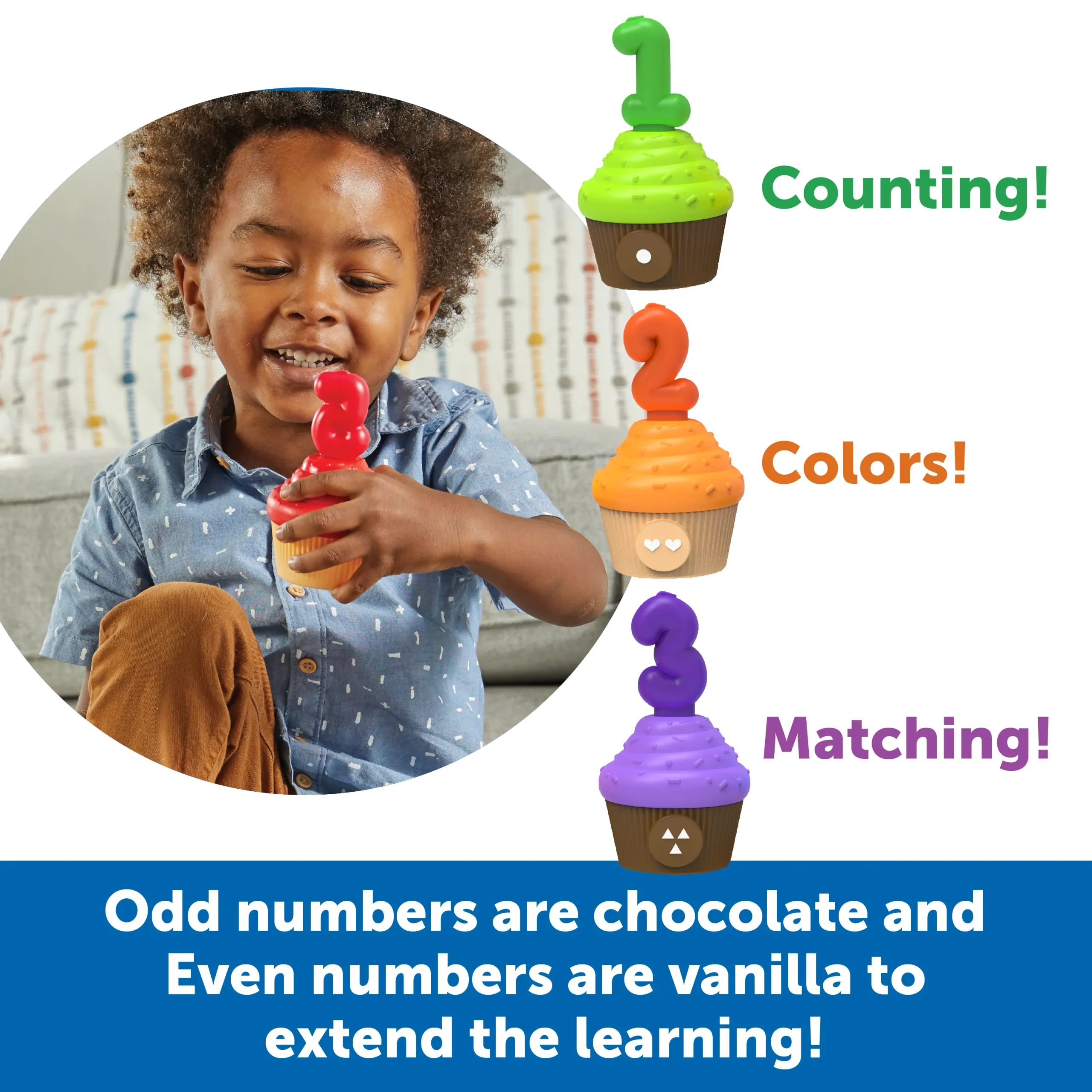 Learning Resources Puzzle Snap-n-Learn™ Counting Cupcakes - Image 5