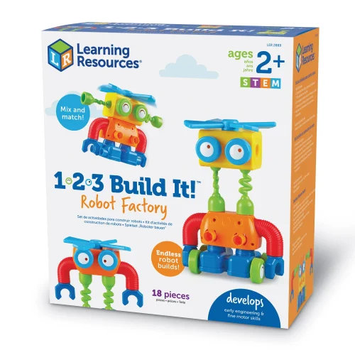 Alternative view of Learning Resources Puzzle 1-2-3 Build It!™ Robot Factory