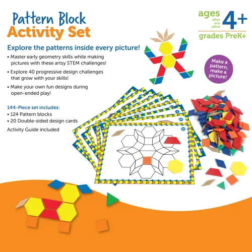 Alternative view of Learning Resources Puzzle Pattern Block Activity Set