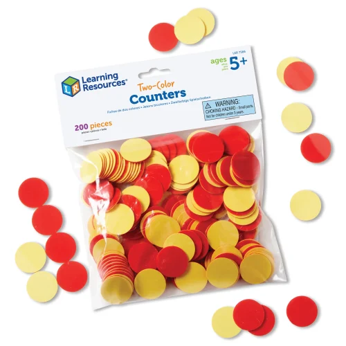 Learning Resources Puzzle Red & Yellow Counters, Set of 200