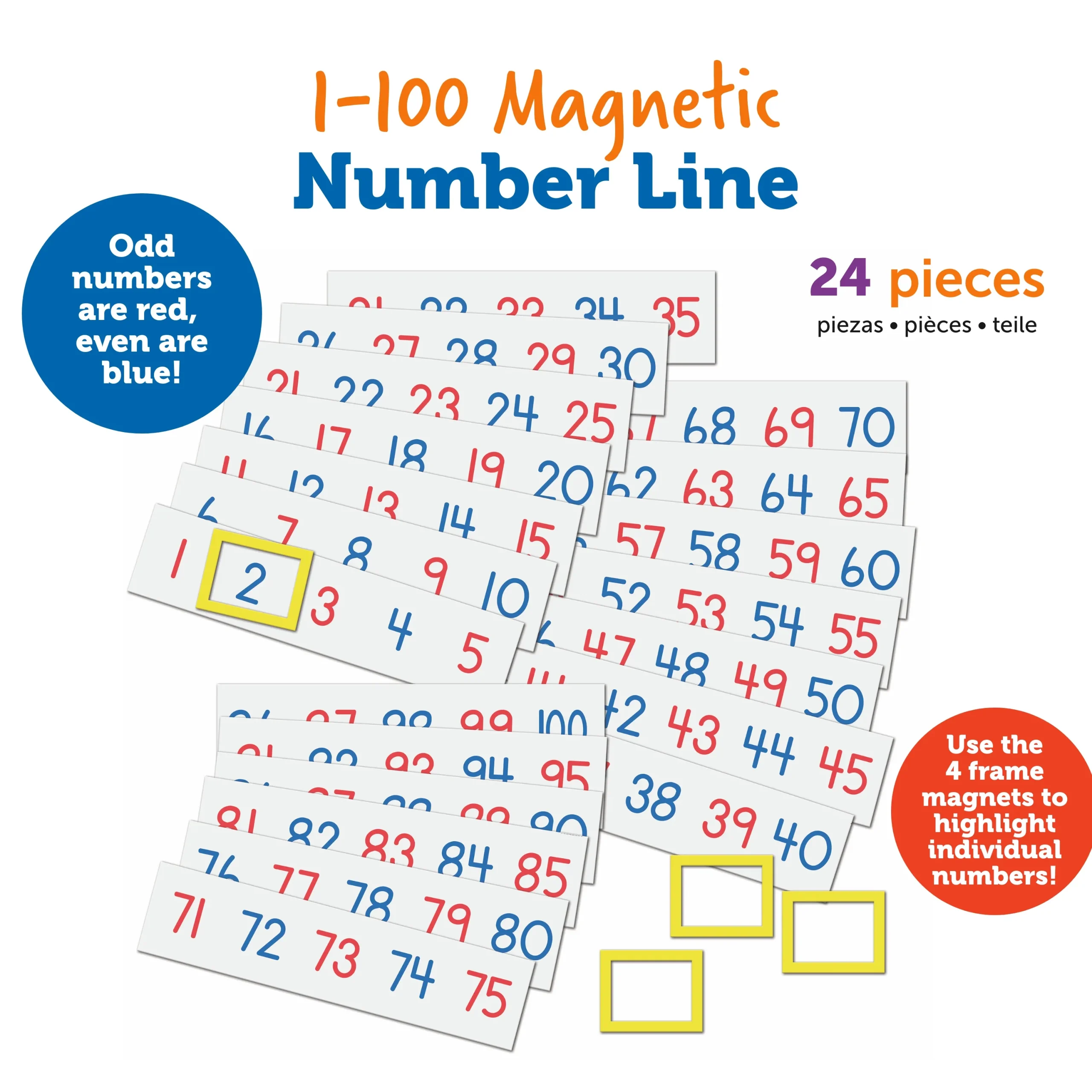 Learning Resources Puzzle 1-100 Magnetic Number Line - Image 2