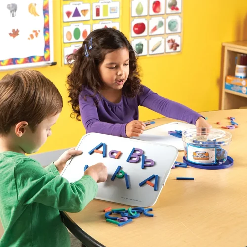 Alternative view of Learning Resources Puzzle Magnetic Letter and Number Construction Activity Set