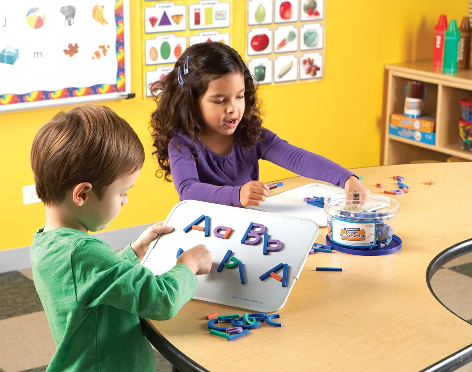 Learning Resources Puzzle Magnetic Letter and Number Construction Activity Set - Image 2