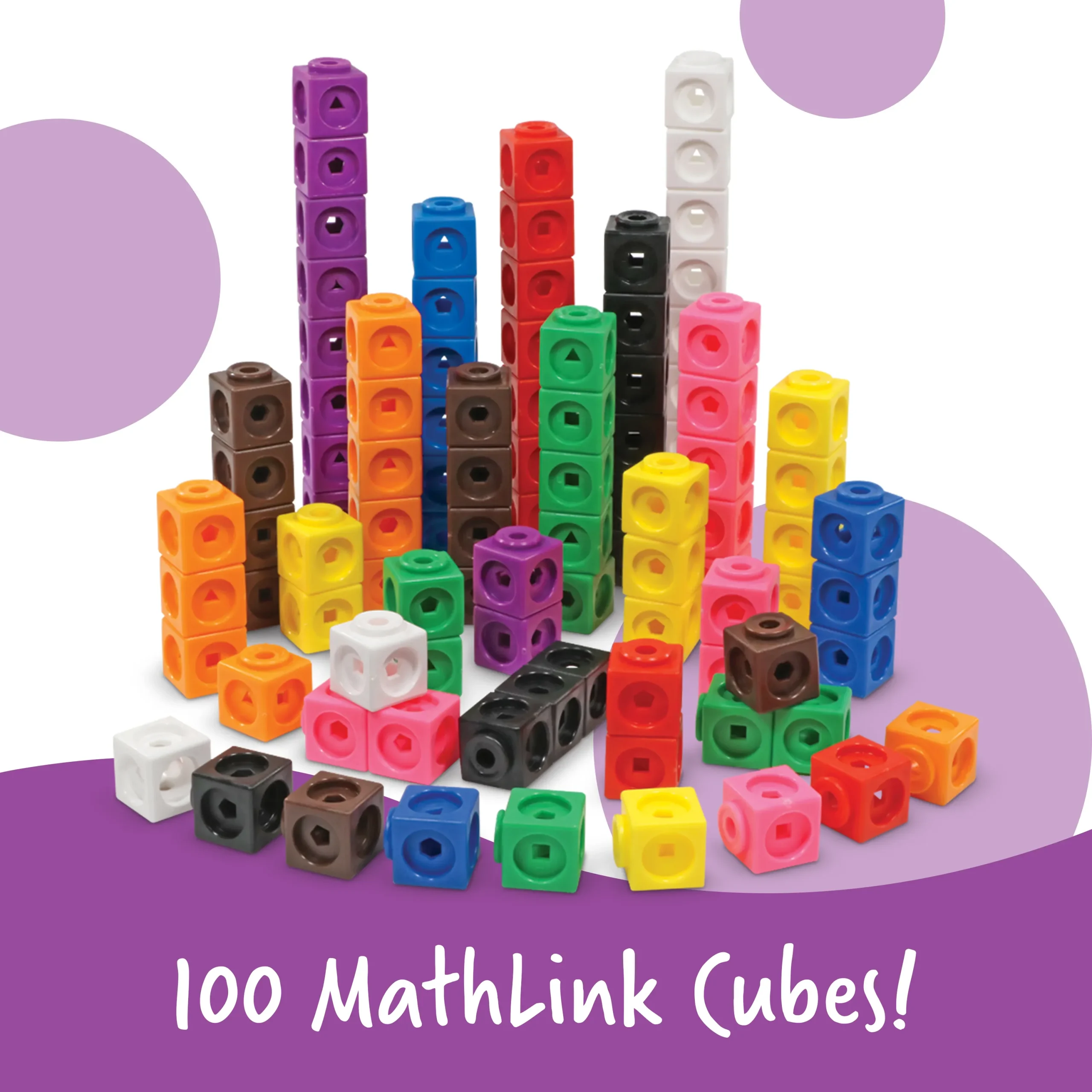 Learning Resources Puzzle MathLink® Cubes Elementary Math Activity Set - Image 4