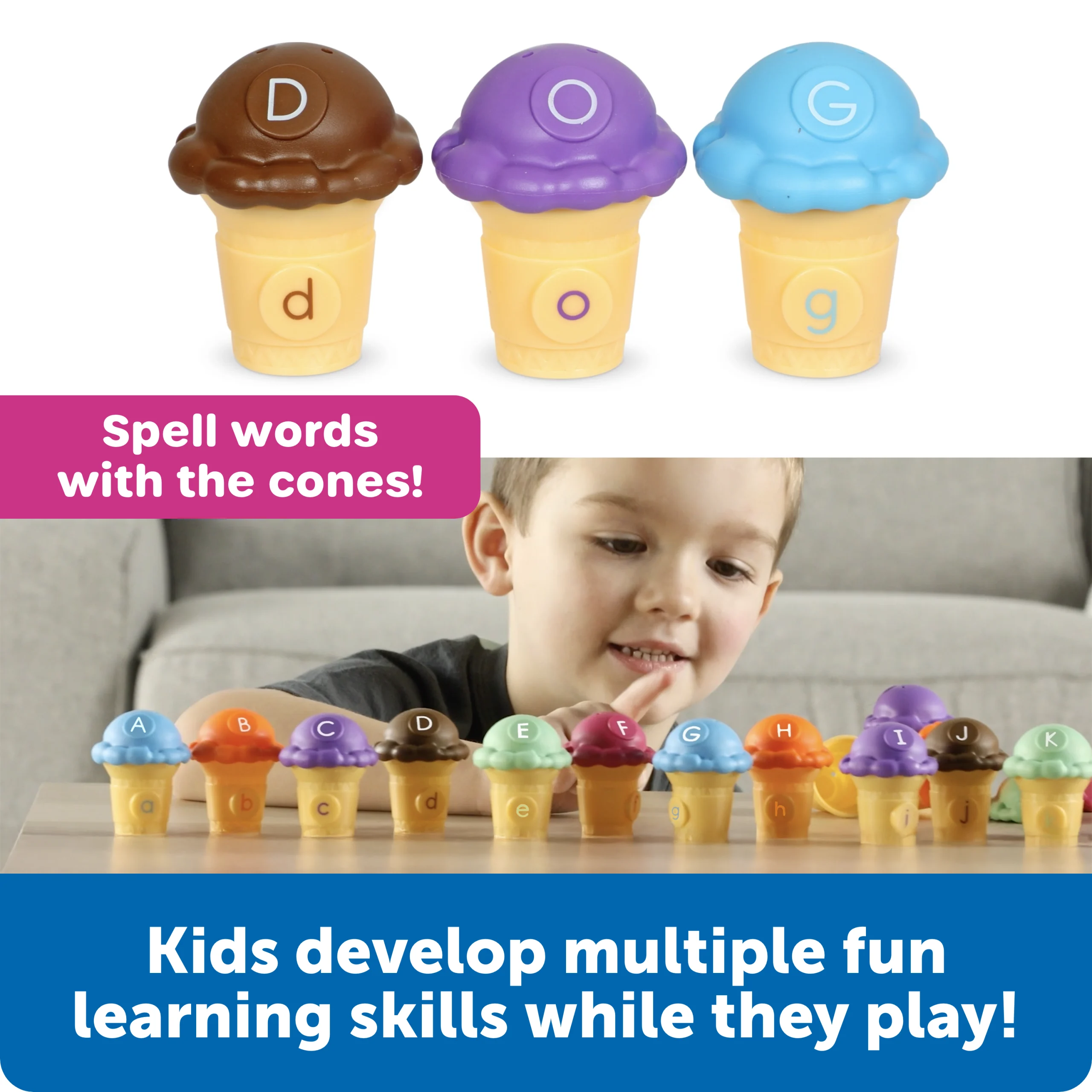 Learning Resources Puzzle Mini Letter Scoops - Image 4