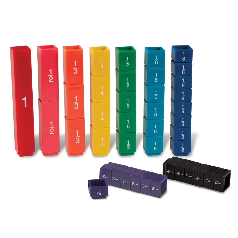 Learning Resources Puzzle Fraction Tower® Fraction Cubes - Image 4
