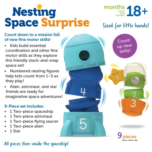 Alternative view of Learning Resources Puzzle Nesting Space Surprise