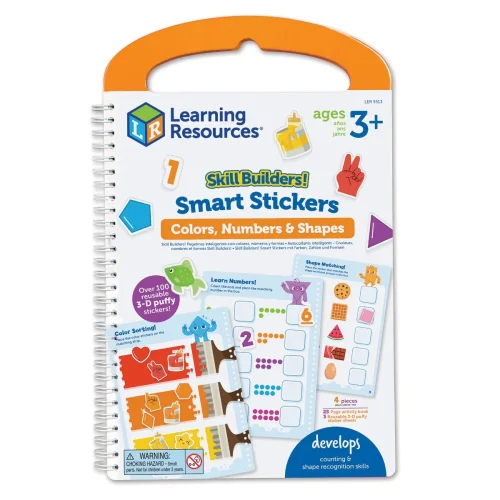 Learning Resources Puzzle Skill Builders! Smart Stickers - Colors, Numbers & Shapes
