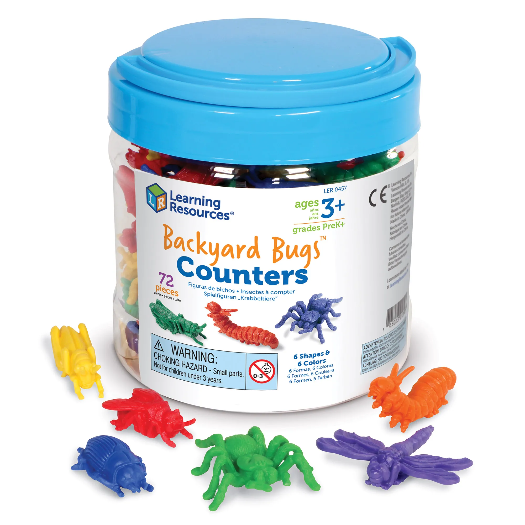 Learning Resources Puzzle Backyard Bugs™ Counters, Set of 72