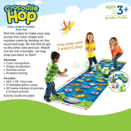 Alternative view of Learning Resources Puzzle Crocodile Hop™ Floor Game