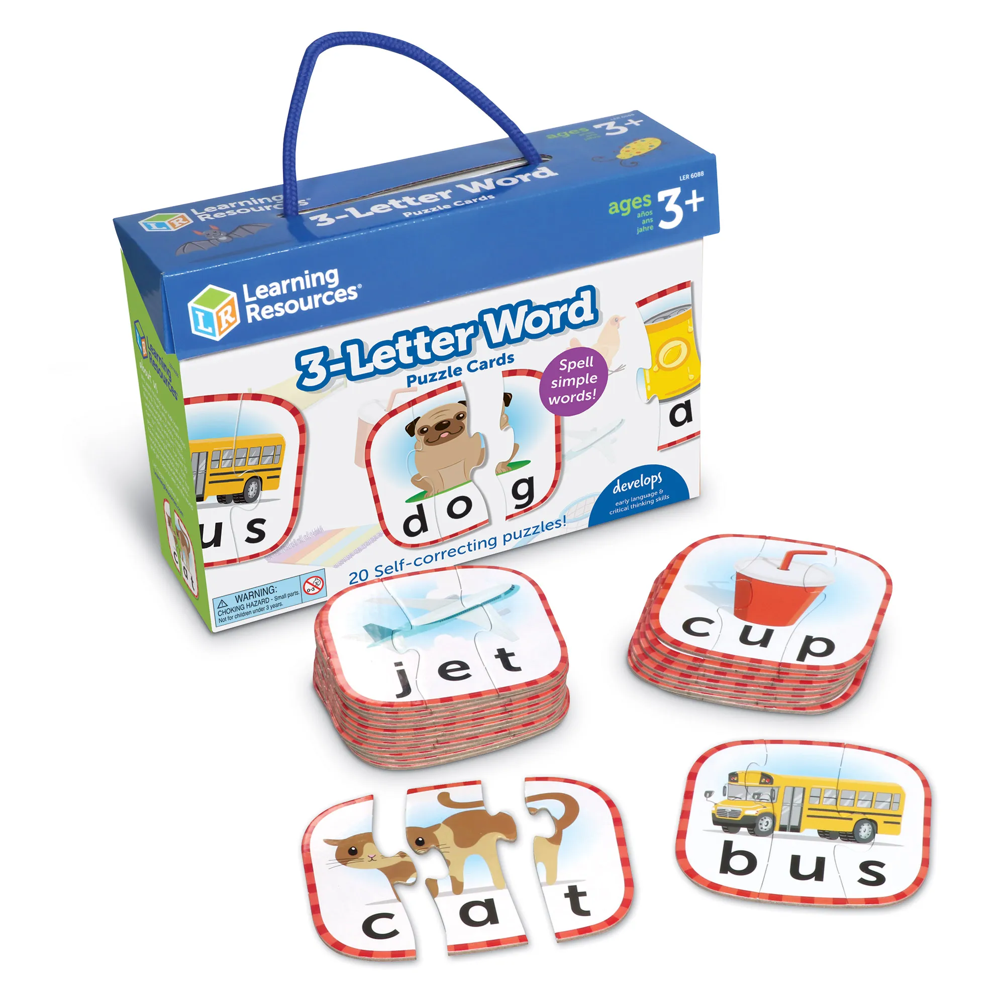 Learning Resources Puzzle 3-Letter Word Puzzle Cards