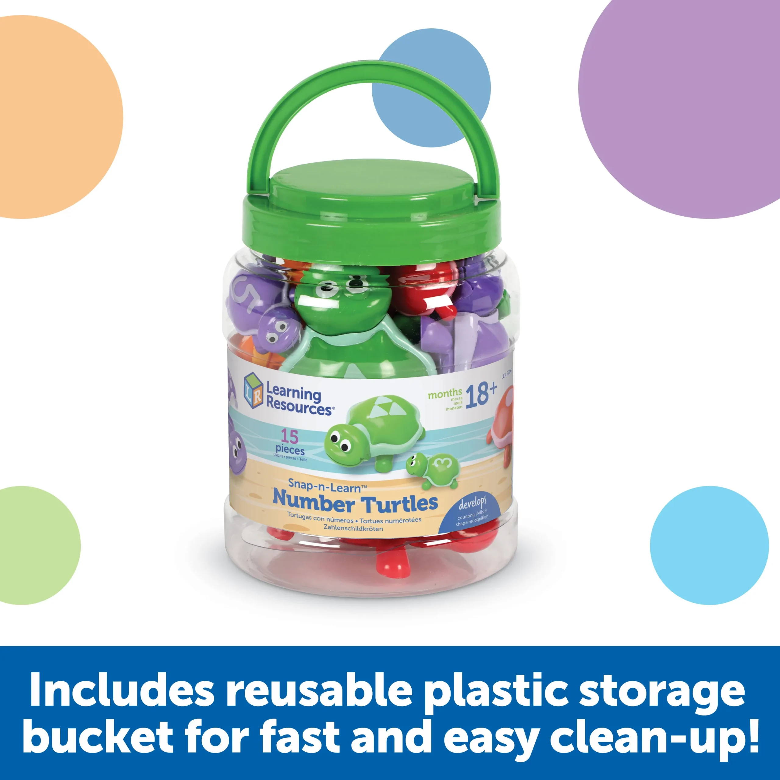 Learning Resources Puzzle Snap-n-Learn™ Number Turtles - Image 5