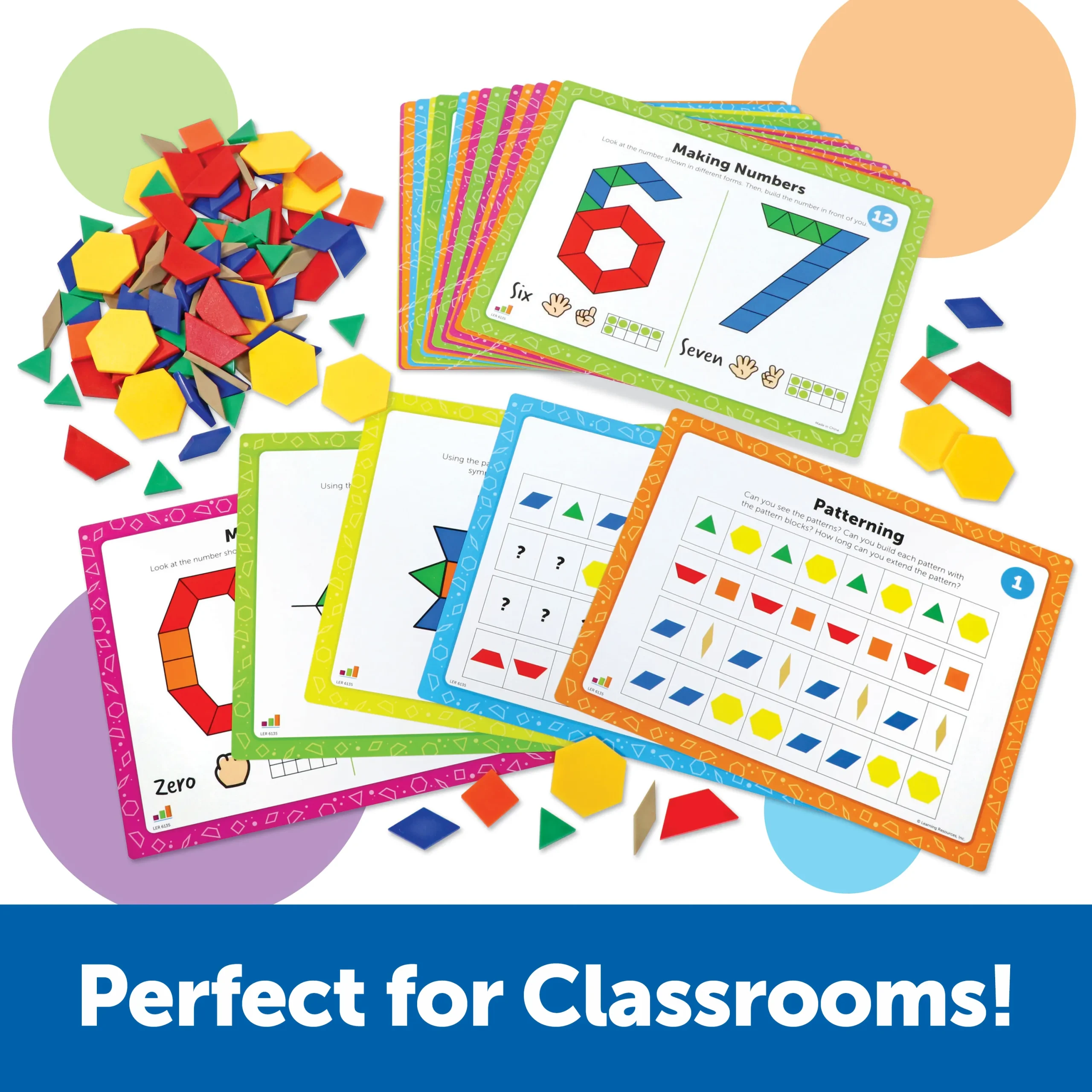 Learning Resources Puzzle Pattern Block Math Activity Set - Image 4